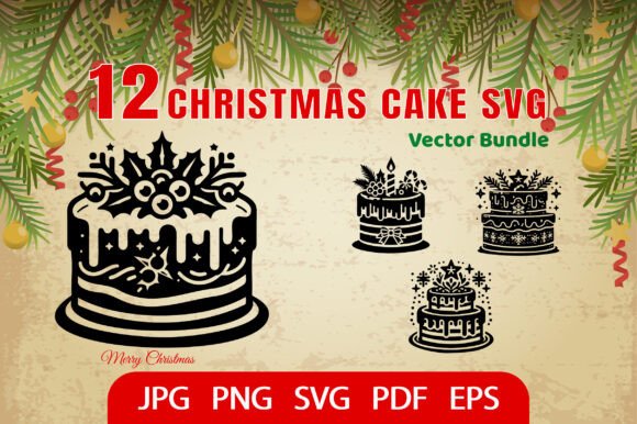Christmas Cake SVG Bundle 12: Illustrations Review