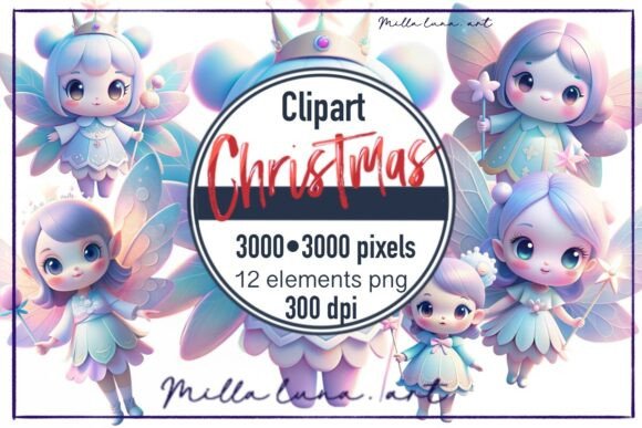 Christmas Fairy Winter New Year PNG: Festive Illustrations