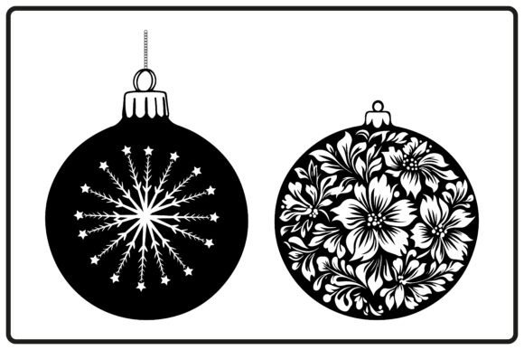 Christmas Ornament Round Balls Illustrations