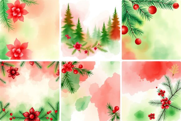 Christmas Pastel Background: Soft Illustrations for Crafters