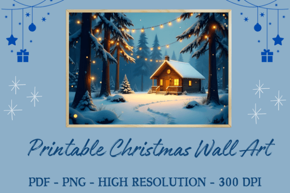 Christmas Wall Art Printable: Illustrations for Design