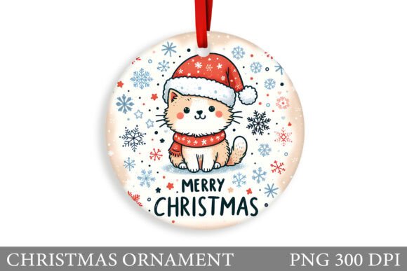 Cute Cat Christmas Ornament Sublimation Review
