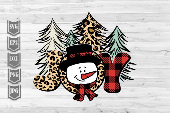JOY Christmas Snowman Illustrations for Crafters