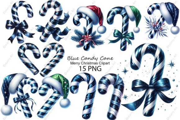 Merry Christmas Blue Candy Cane Clipart: A Publisher’s Review