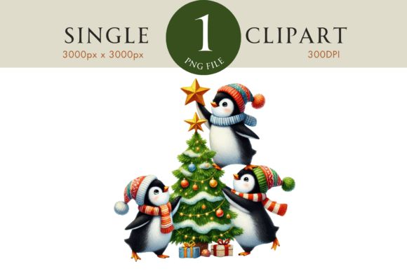 Penguins Decorating Christmas Tree Clipa: A Designer’s Review