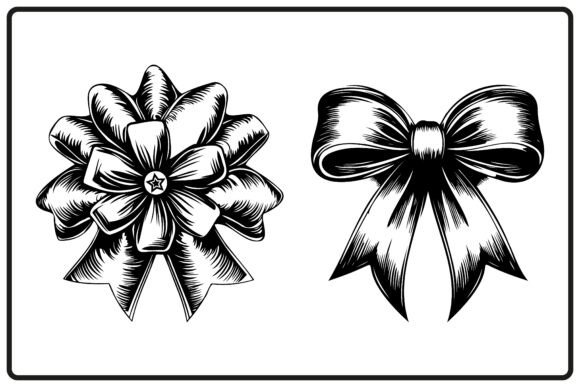 Review: Christmas Bow Silhouette Vector Clipart for Illustrations