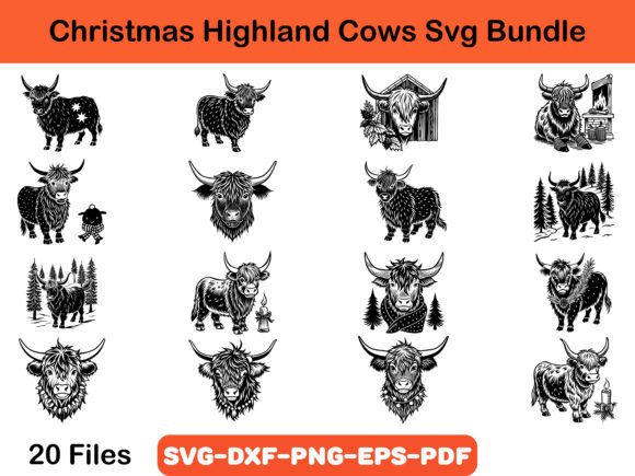 Review: Christmas Highland Cows SVG Bundle