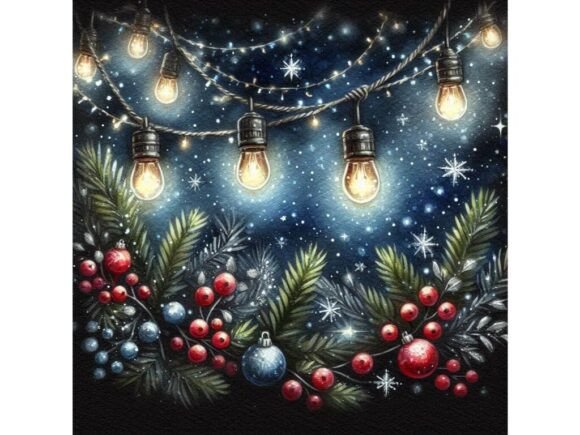 Review: Christmas Lights Using Charcoal Texture