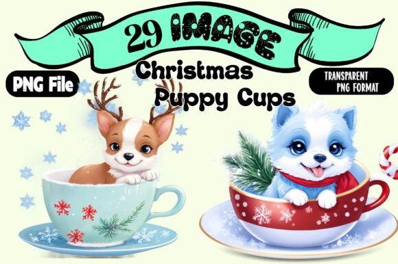 Review: Christmas Puppy Cups Clipart Bundle