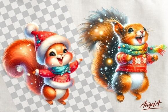Review: Christmas Squirrel Clipart for Embroidery