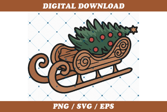 Review: Christmas Tree on Wooden Sleigh Illustrations