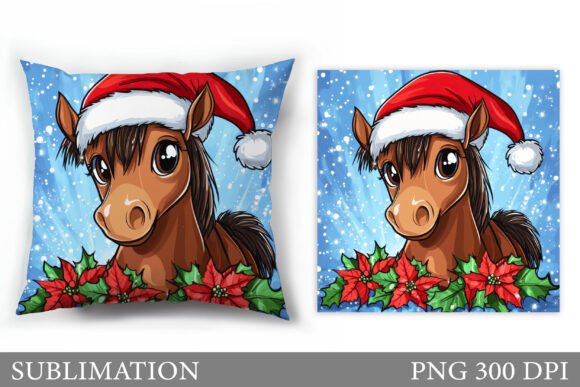 Reviewing Christmas Horse Pillow Sublimation Illustrations