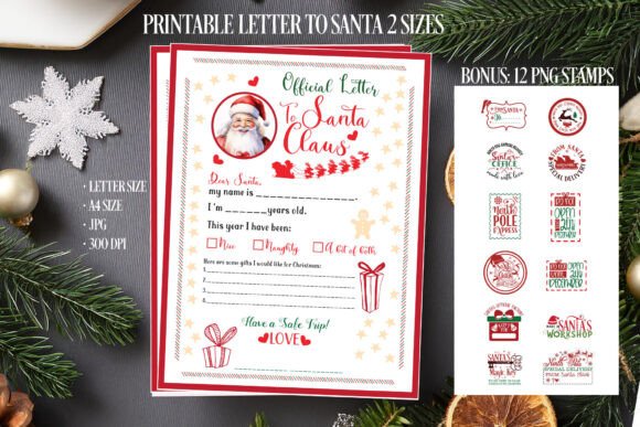 Reviewing Letter to Santa and Christmas Stamps for Embroidery