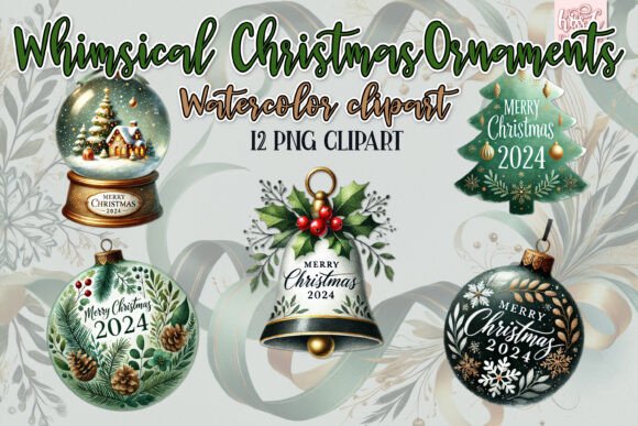Watercolor Christmas Ornaments: Festive Illustrations
