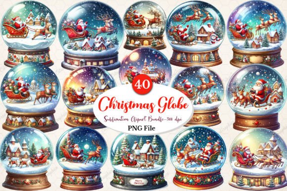 Watercolor Kawaii Christmas Globe PNG: Illustrations Review