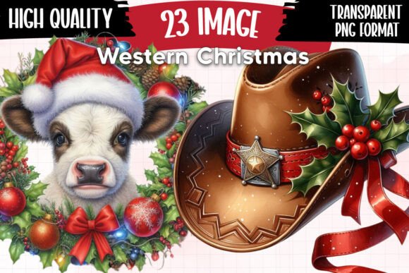 Western Christmas Clipart Part 2: Illustrations Review